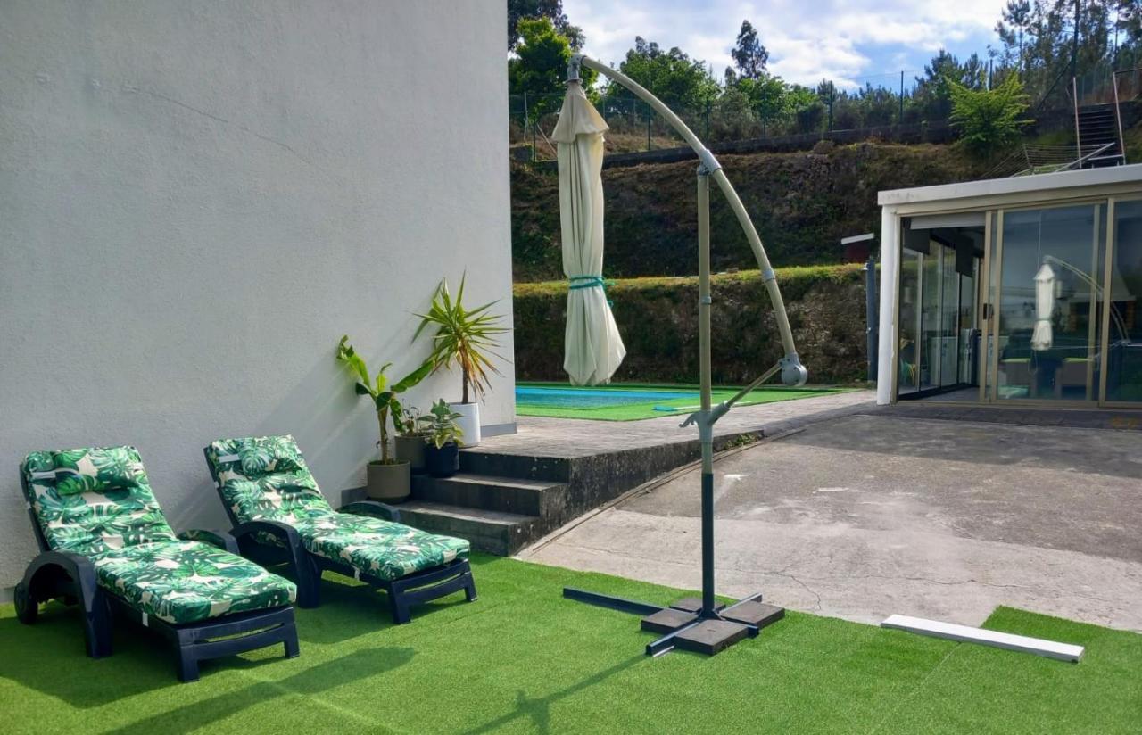 산티아고데콤포스텔라 Casa Rocha Velha Con Terraza Y Piscina Particular 아파트 외부 사진