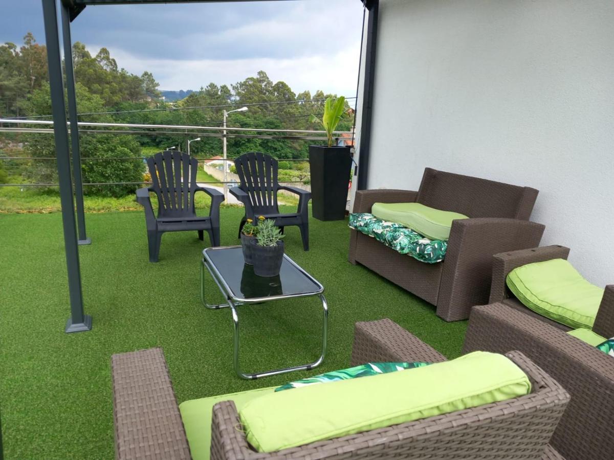 산티아고데콤포스텔라 Casa Rocha Velha Con Terraza Y Piscina Particular 아파트 외부 사진