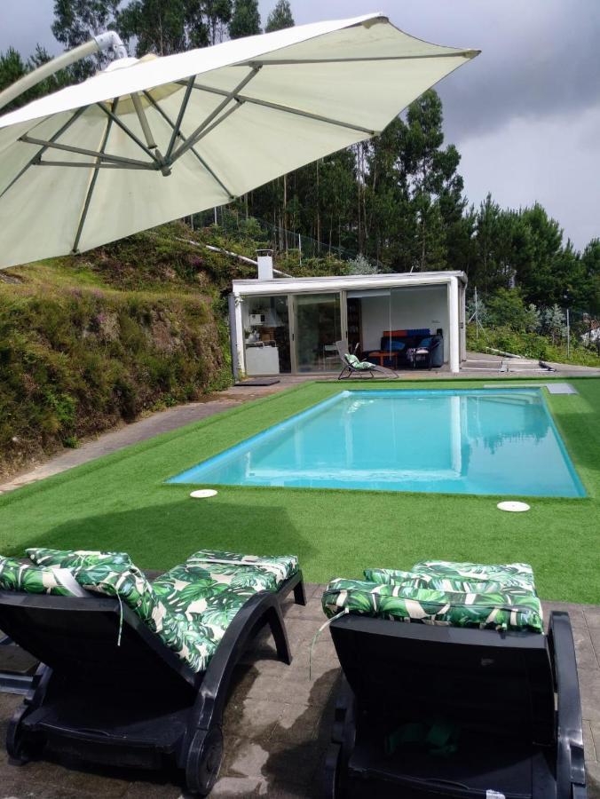 산티아고데콤포스텔라 Casa Rocha Velha Con Terraza Y Piscina Particular 아파트 외부 사진
