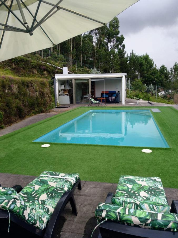 산티아고데콤포스텔라 Casa Rocha Velha Con Terraza Y Piscina Particular 아파트 외부 사진