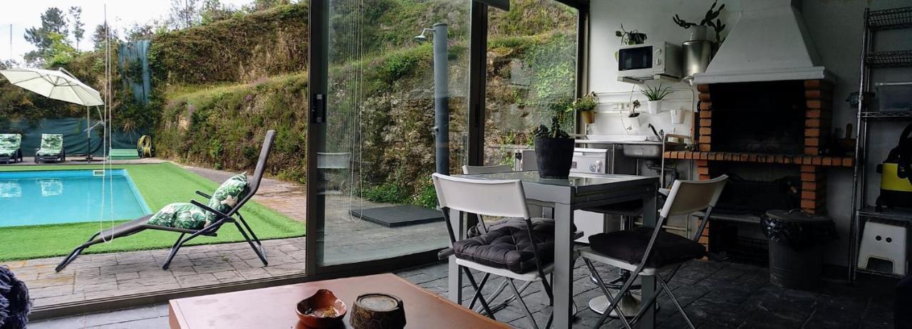 산티아고데콤포스텔라 Casa Rocha Velha Con Terraza Y Piscina Particular 아파트 외부 사진