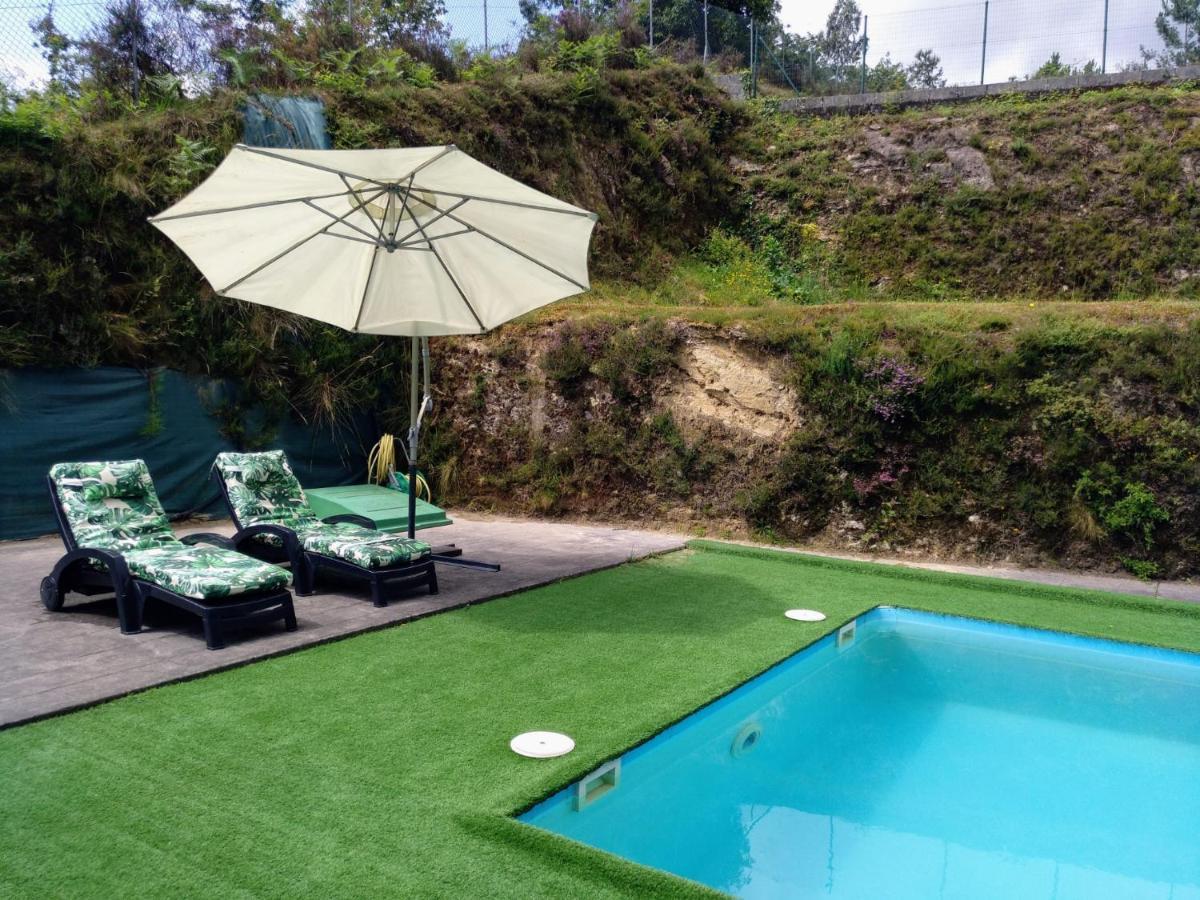 산티아고데콤포스텔라 Casa Rocha Velha Con Terraza Y Piscina Particular 아파트 외부 사진